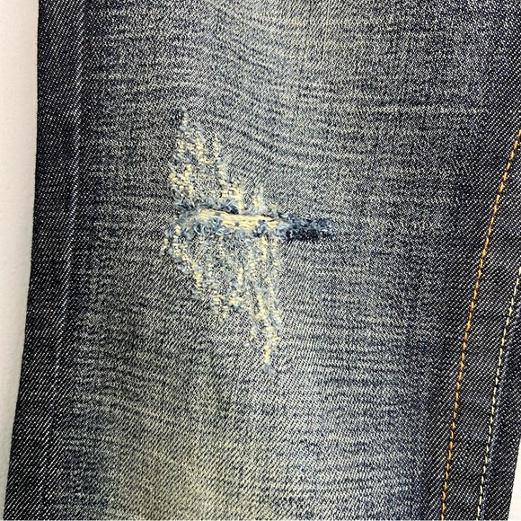 Plastic by Gly Bootcut Y2K Distressed Jeans Western Sz 27 Low Rise Snap Pocket - Picture 5 of 16